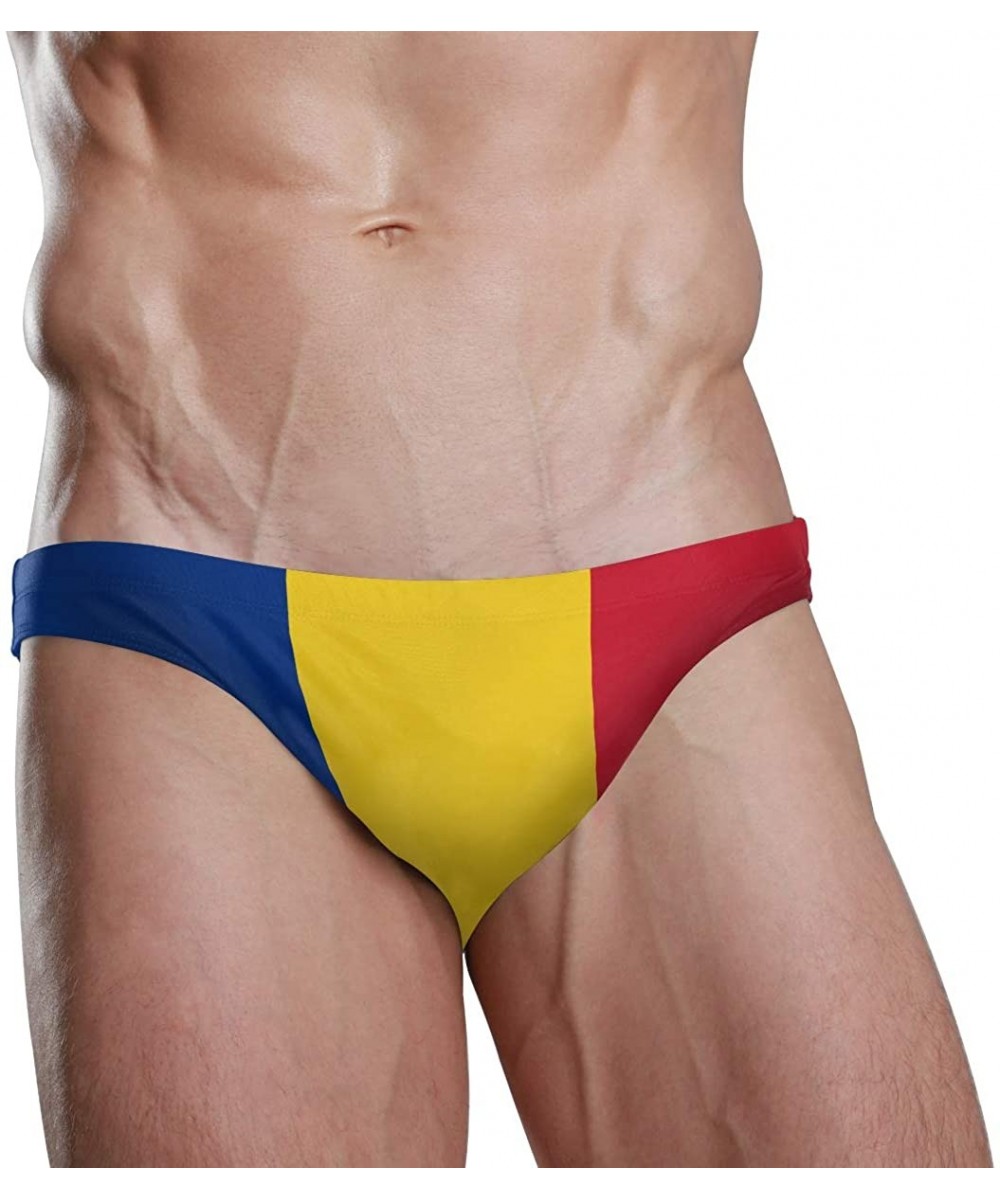 Sexy Swim Brief Bikini National Flag Beach Athletic Swimwear Briefs Sports - Romania Flag - CO18T4WW7IW $22.71-Briefs