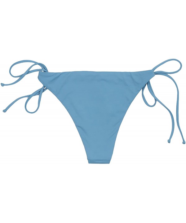 Women's Seamless Tie Side Cheeky Bikini Bottom - Blue - CG18CY3U8OR $22.12-Tankinis