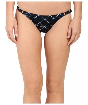 Women's Crystalized Medium Bikini Bottom - Black - CR11GFFJOTJ $30.08-Bottoms