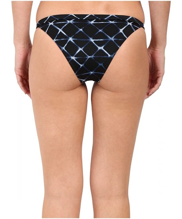 Women's Crystalized Medium Bikini Bottom - Black - CR11GFFJOTJ $30.08-Bottoms