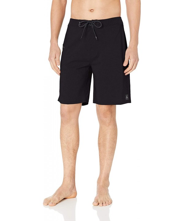 Men's Mirage Core 20" Stretch Performance Board Shorts - Black - CS18LS4CDHH $43.13-Board Shorts