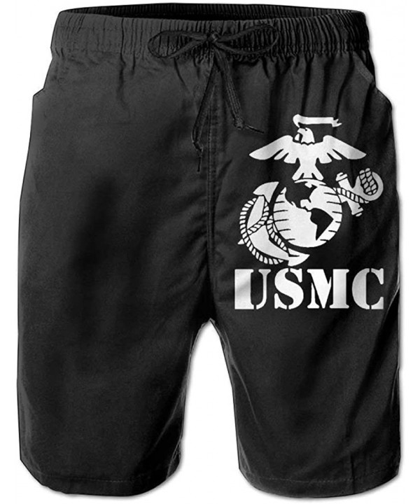 USMC Drawstring Swim Trunks Quick-Drying Beach Shorts for Men - Usmc-5 - CI18I8GOKTM $27.73-Board Shorts