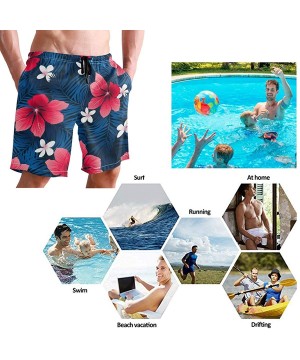 Mens Swim Trunks Unicorn Anchor Quick Dry Beach Board Shorts with Mesh Lining - Multi15 - CA18RHZNWH0 $20.58-Board Shorts