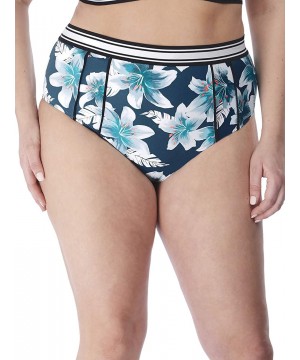 Womens Island Lily High Leg Brief - Petrol - CD18W3C5U6Y $38.97-Tankinis