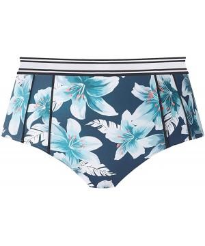 Womens Island Lily High Leg Brief - Petrol - CD18W3C5U6Y $38.97-Tankinis