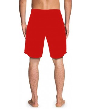 Men's Summer Beachwear Cock Print Beer Festival Beach Trouser Shorts Pant Funny Quick Dry Swim Shorts Boardshorts - Red - CQ1...