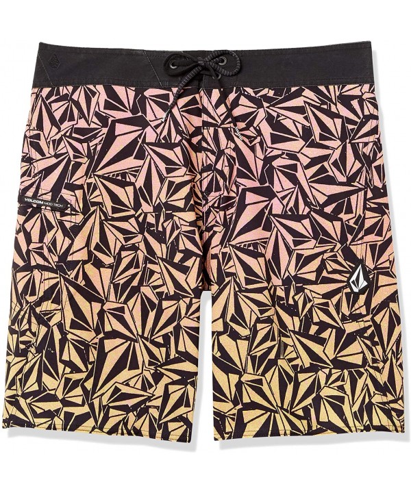 Men's Confetti Stone Print 20" Boardshort - Glitch Purple - CL18KEM76MT $38.45-Board Shorts