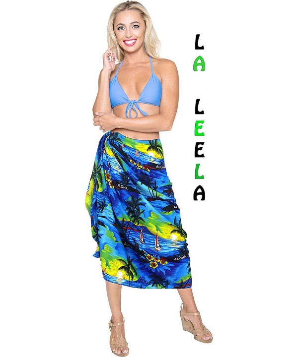 Women's Plus Size Sarong Swimsuit Cover Up Beach Wear Hand Tie Dye B - Blue_r568 - CZ118V64FM1 $13.41-Cover-Ups