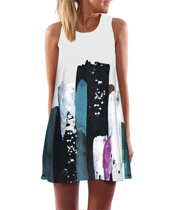 Women's Tank Tops Button Down V Neck Strappy Loose Casual Sleeveless Shirts Blouses Dress - F1-white - CL18TU37I20 $15.76-Racing