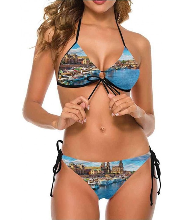 Custom Sexy Swimwear Wanderlust- Narrow Street in Italy Great on All Body Types - Multi 14-two-piece Swimsuit - CV19E6YELQQ $...