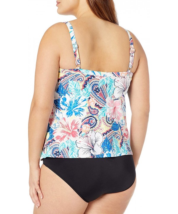 Women's Plus Size Ruffle Tankini - Admiral - C3194M0LGXZ $38.64-Tankinis