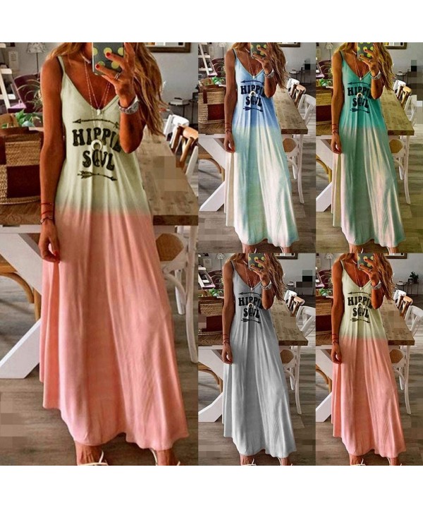 Tunic Dresses for Women Casual Floral Printing Dress Maxi Dress V Neck Dresses Beach Long Sundress Plus Size W 1 Gray - CE190...