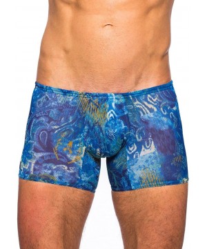 Azure Tan Through Swim Hipster Swimwear - C711XIA4FRT $24.60-Board Shorts