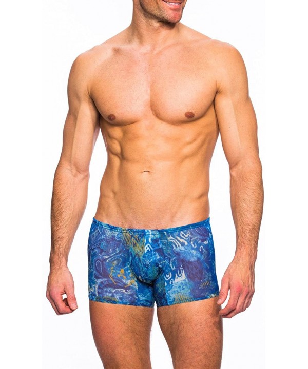 Azure Tan Through Swim Hipster Swimwear - C711XIA4FRT $24.60-Board Shorts