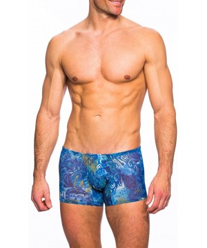 Azure Tan Through Swim Hipster Swimwear - C711XIA4FRT $24.60-Board Shorts