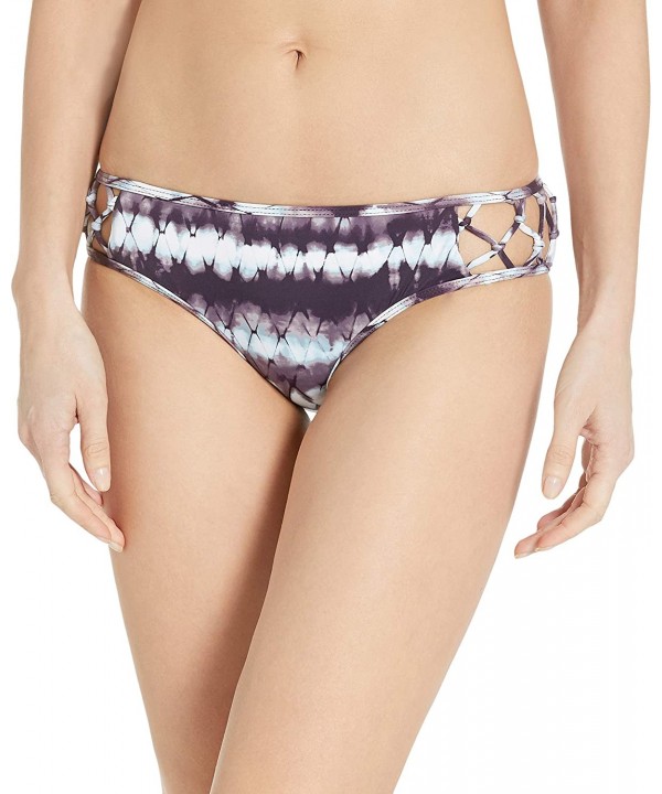 Junior's Tie Diamonds Macrame Hipster Bikini Bottom - Raisin - CU185XS6O32 $22.46-Tankinis