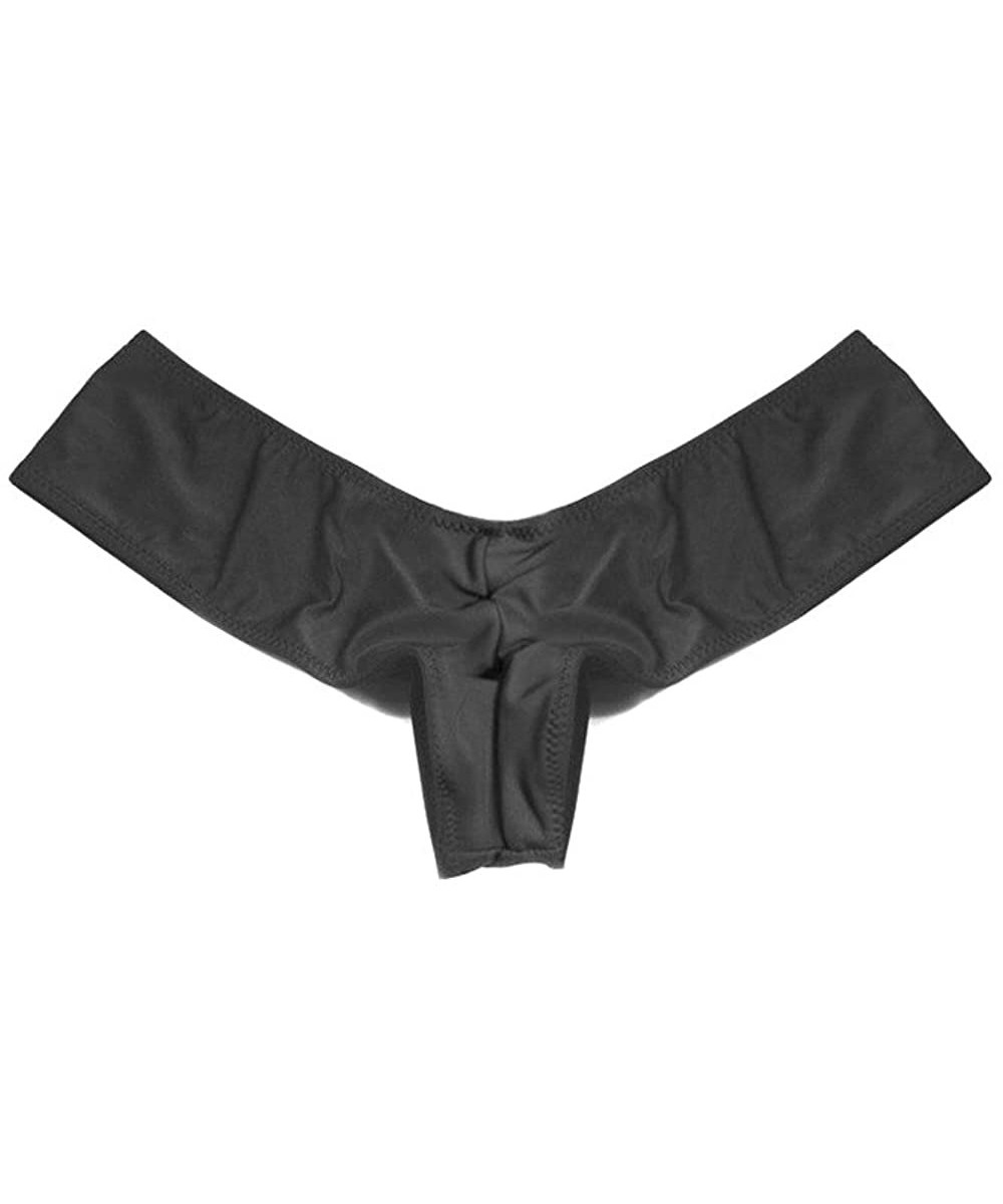 Brazilian Bikini Bottom V-Style Swimwear Swim Thong for Sexy Women - Black - CU17YLZSY6S $14.28-Tankinis