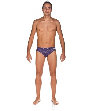 Mens Water MaxLife Brief Swimsuit - Purple - CY18UOX4X40 $52.39-Racing