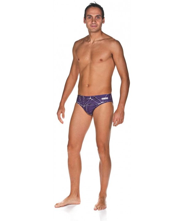 Mens Water MaxLife Brief Swimsuit - Purple - CY18UOX4X40 $52.39-Racing