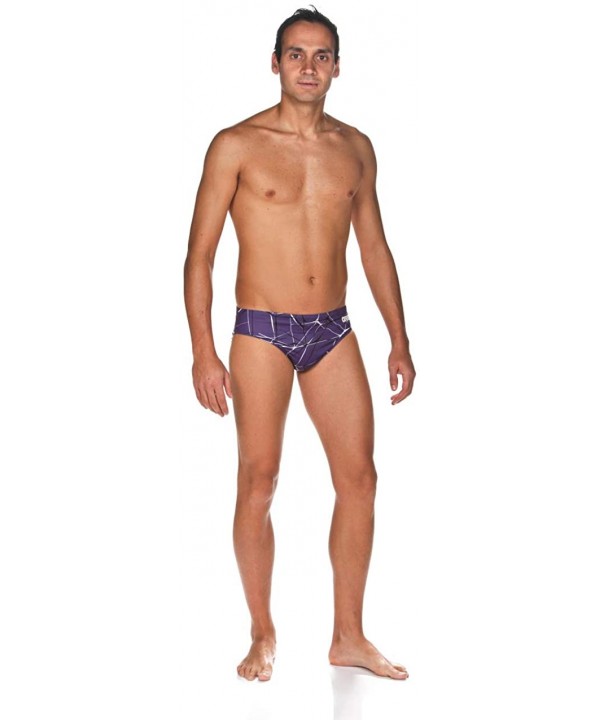 Mens Water MaxLife Brief Swimsuit - Purple - CY18UOX4X40 $52.39-Racing