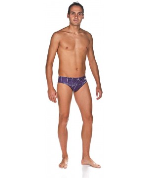 Mens Water MaxLife Brief Swimsuit - Purple - CY18UOX4X40 $52.39-Racing