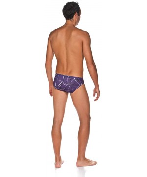 Mens Water MaxLife Brief Swimsuit - Purple - CY18UOX4X40 $52.39-Racing