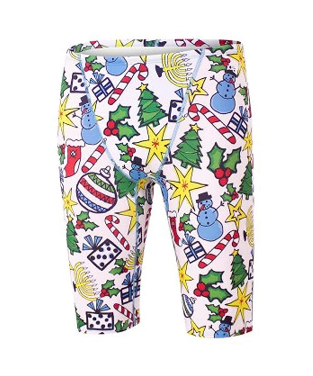 Men's Uglies Jammers- Holiday Cheer Size 32 White - CB193ELX2SX $38.85-Racing