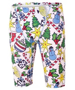 Men's Uglies Jammers- Holiday Cheer Size 32 White - CB193ELX2SX $38.85-Racing