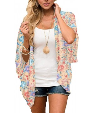 Women's Cardigan Classic Up Chiffon Bohemian Kimono Cover Dress - 9 - CI190TRRNL0 $16.45-Cover-Ups