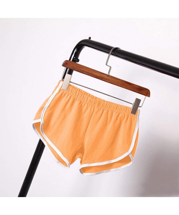 Sport Fitness Short Pant- Women Summer Sport Casual Shorts Beach Short Pants - A6-orange - CY19C6DGZC7 $9.77-Board Shorts