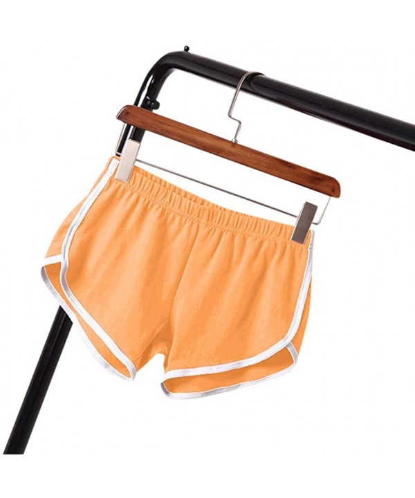 Sport Fitness Short Pant- Women Summer Sport Casual Shorts Beach Short Pants - A6-orange - CY19C6DGZC7 $9.77-Board Shorts