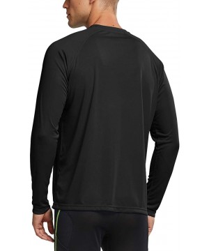 Men's UPF 50+ Sun Protection Hoodie Long Sleeve Outdoor Running Performance T-Shirt with Thumbholes - Long Sleeve-black - CQ1...