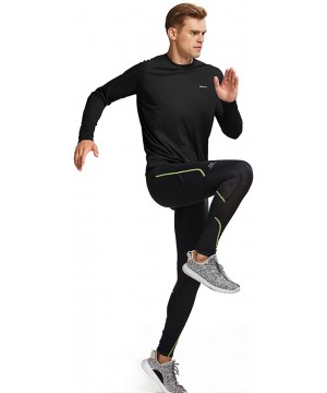 Men's UPF 50+ Sun Protection Hoodie Long Sleeve Outdoor Running Performance T-Shirt with Thumbholes - Long Sleeve-black - CQ1...