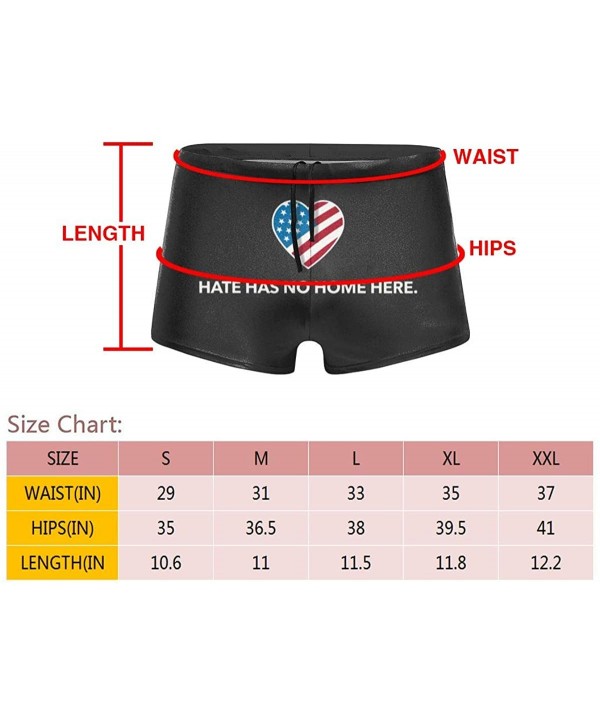 Hate Has No Home Here Man's Surfboard Quick Drying Swimwear Boxer Briefs - Black - CA19E4R249D $23.82-Briefs