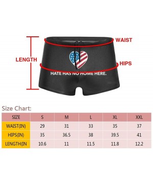 Hate Has No Home Here Man's Surfboard Quick Drying Swimwear Boxer Briefs - Black - CA19E4R249D $23.82-Briefs