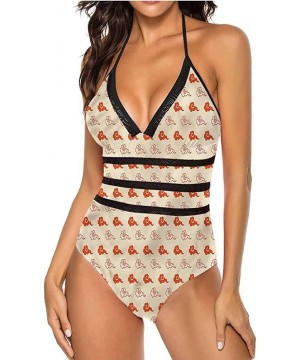 Women's Bikini Set Women's Sexy Halter Swimsuit Great for Lounging Pool Side - Multi - 30 - CW19E777HNC $31.66-Bottoms