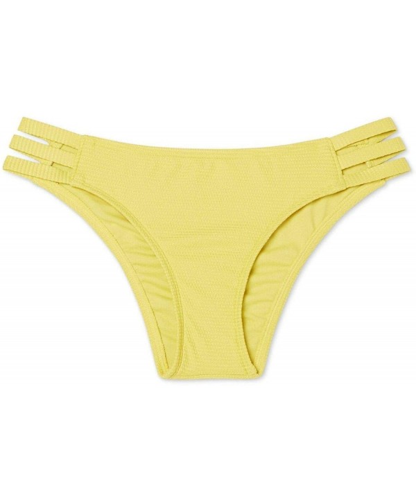 Women's Textured Cheeky Bikini Bottom - Chartreuse Yellow - C1194IQSE4D $13.09-Tankinis