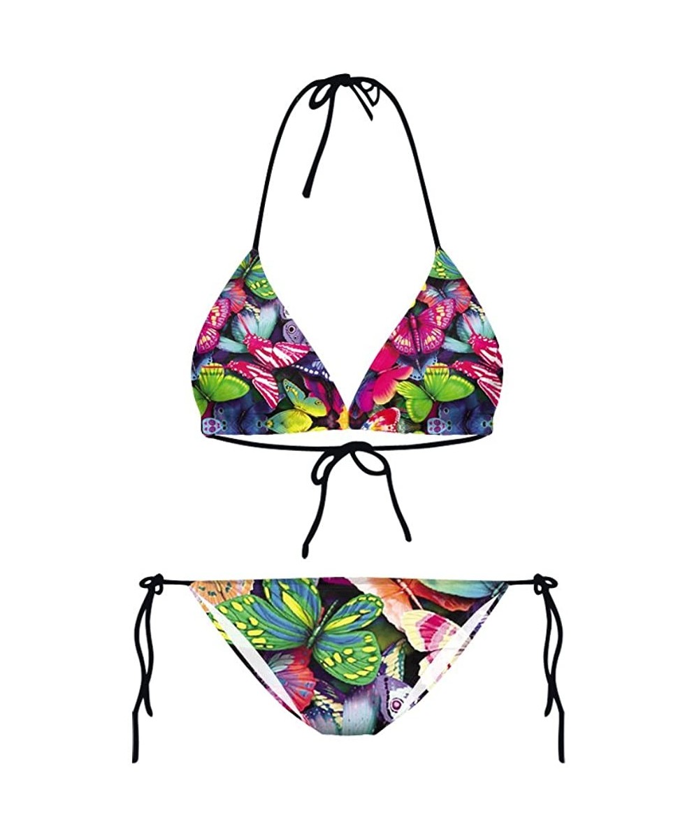 Womens Split Midriff Backless Swimwear Bikinis Sets Swimsuits Beachwear - 21 - C118CLYHLCW $9.92-Sets