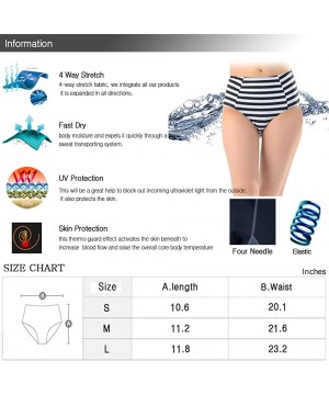 New Surfing Summer Fashion Water Sports Beach Swimwear Bikini Bottom for Women High Waisted Swimsuit Briefs S0410/Black - CP1...