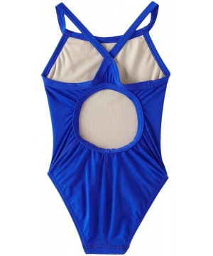 Sport Women's Solid Durafast Diamondback Swim Suit - Royal - CC111DTP82T $26.75-Racing