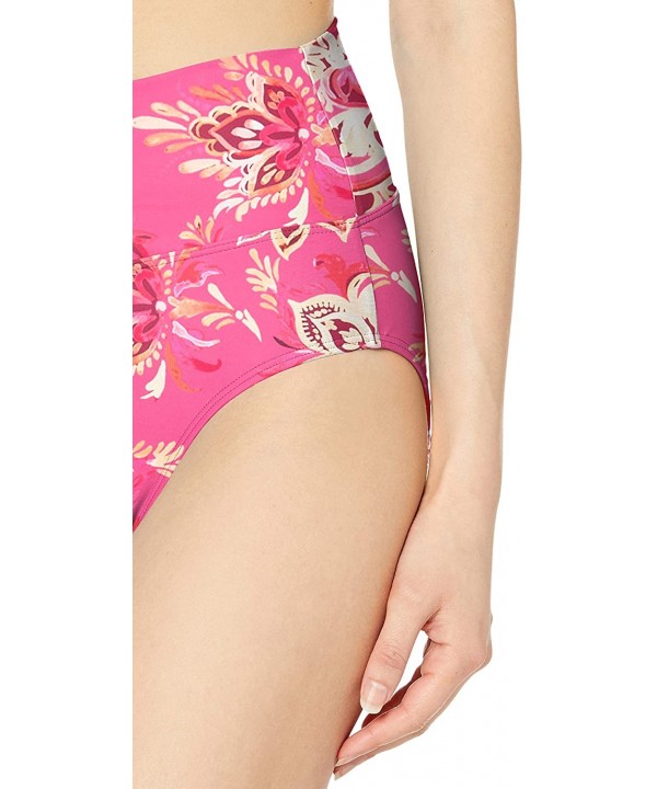 Women's Fold Over High Waist Full Bikini Bottom Swimsuit - Rhapsody - C718Q0CI8N2 $40.79-Bottoms