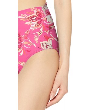 Women's Fold Over High Waist Full Bikini Bottom Swimsuit - Rhapsody - C718Q0CI8N2 $40.79-Bottoms