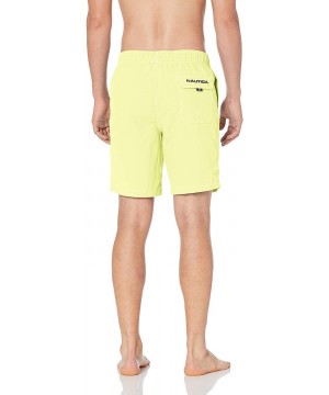 Men's Quick Dry Solid Nylon Swim Trunk - Fresh Lime - C318ILYCDO8 $32.81-Trunks