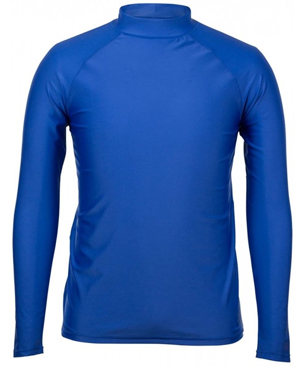 Men's Long Sleeve Sun & Swim Shirt with UPF 50+ - Salt Water Resistant - Navy - CT11QVZX4M1 $53.61-Rash Guards