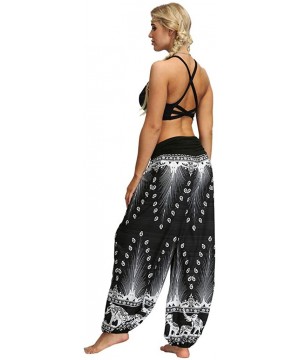 Men Women Modal Soft Yoga Sports Dance Harem Pants Casual Loose Hippy Yoga Trousers Baggy Boho Aladdin Pants White - C618T3TG...