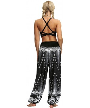 Men Women Modal Soft Yoga Sports Dance Harem Pants Casual Loose Hippy Yoga Trousers Baggy Boho Aladdin Pants White - C618T3TG...