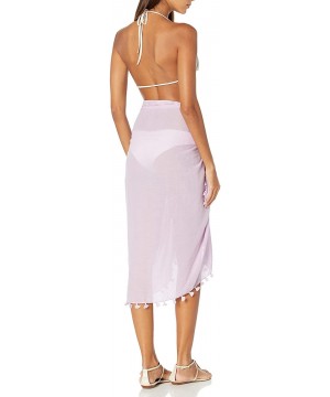 Women's Beach Basics Cotton Gauze Sarong Cover Up - Beach Edit Soft Lilac - CA192KCKL0A $44.27-Cover-Ups