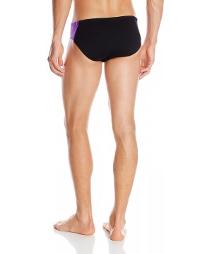 SPORT Men's Phoenix Splice Racer Swimsuit - Black/Purple - CO11EHHQ2TR $19.79-Racing