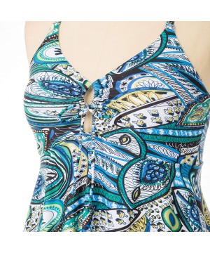 Women's 2 Pieces Flowy Top with Boyshorts Plus Size Tankini Bathing Suits - Floral 2 - CR190ONDCNW $33.90-Sets