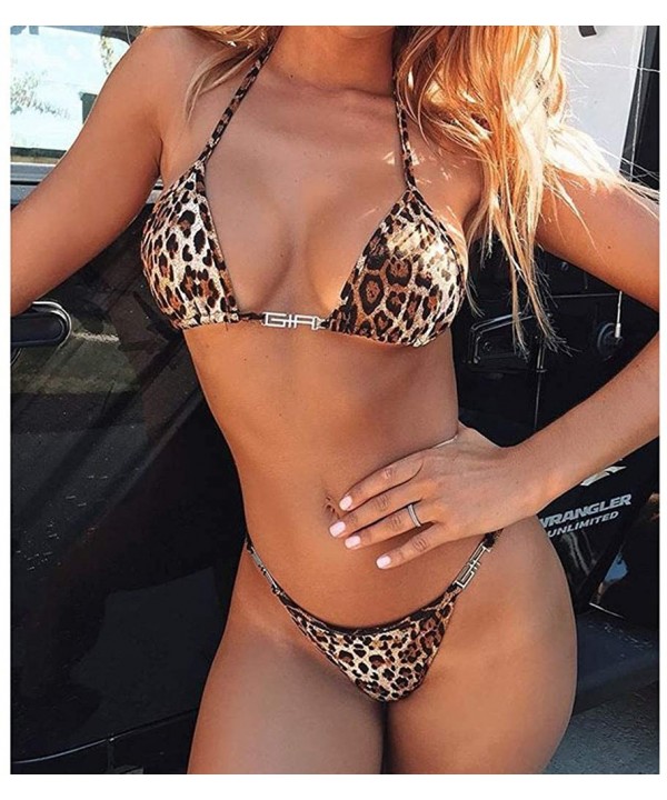 Promotional Leopard Print Bikini for Women Swimwear Swimsuit Brazilian Set Female Biquini Animal Sexy Thong Bandeau - Yellow ...